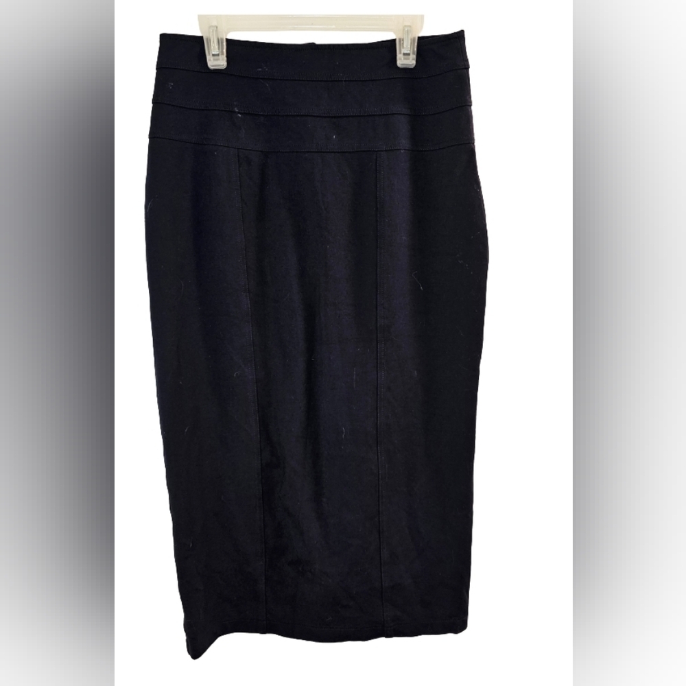 Classic Pencil High Waisted Navy Blue Skirt Women Small[OptionElle]